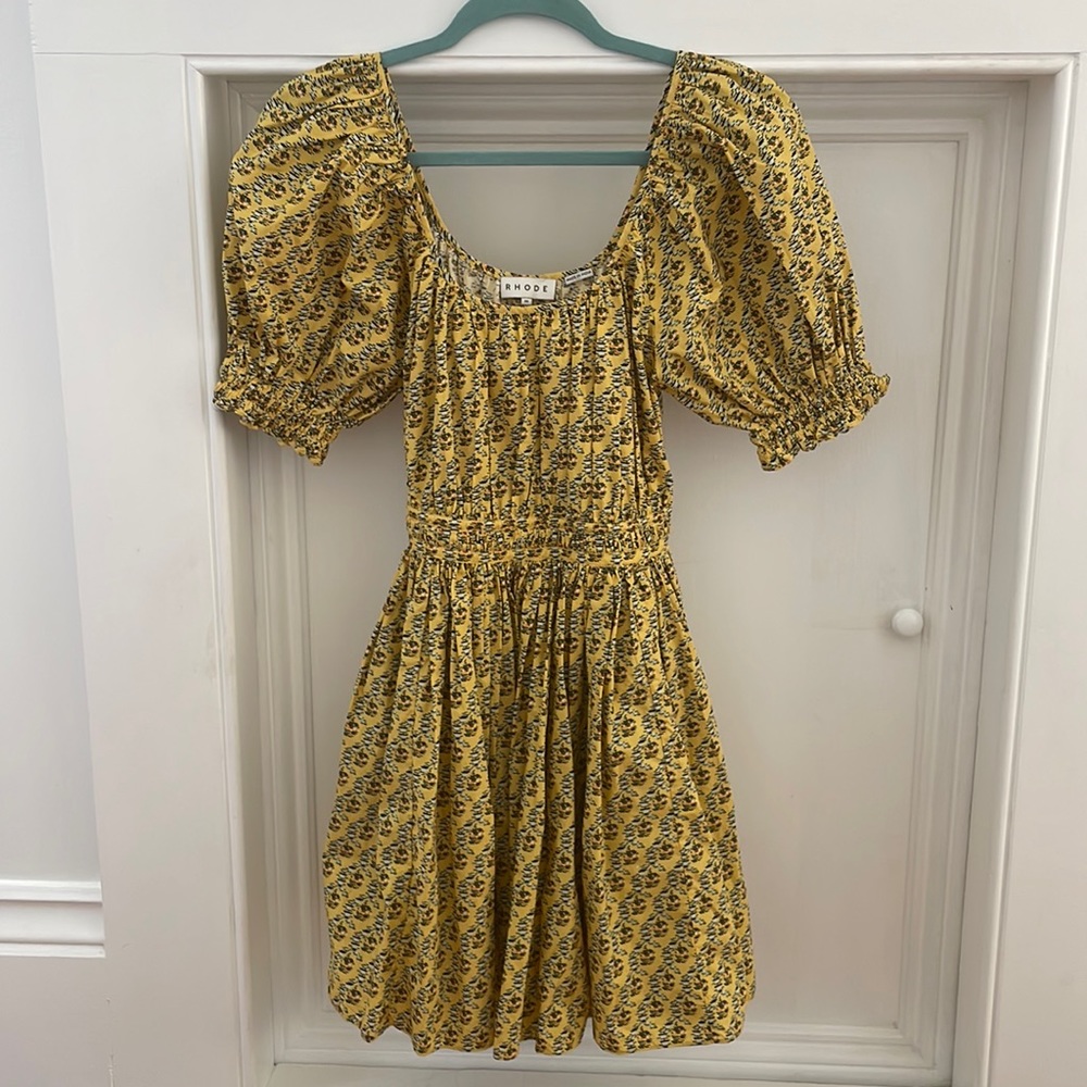 RHODE Yellow Floral Dress